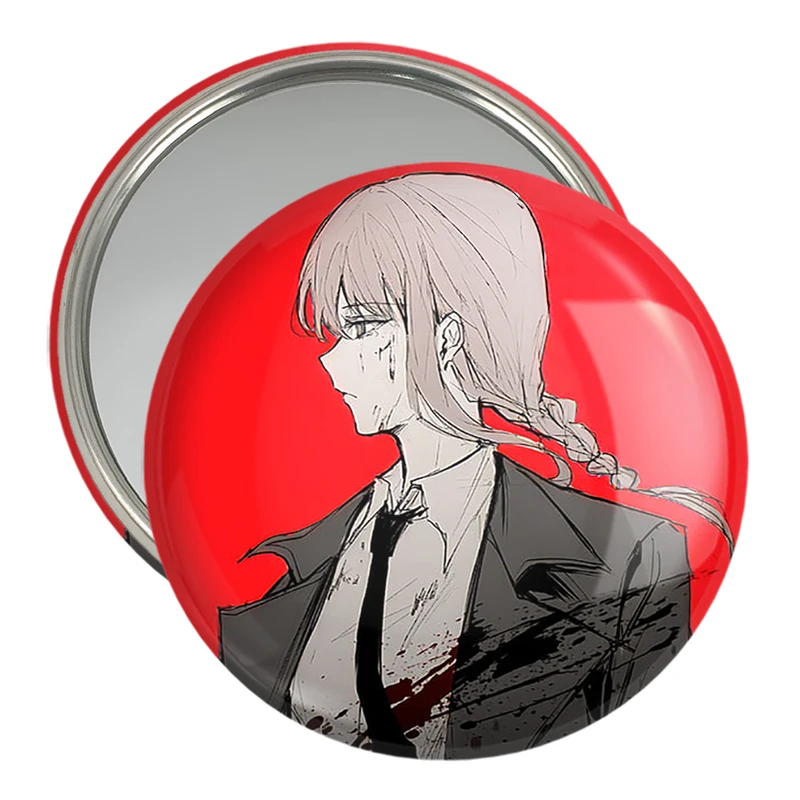 آینه جیبی خندالو مدل ماکیما انیمه مرد اره ای Chainsaw Man  کد 17991