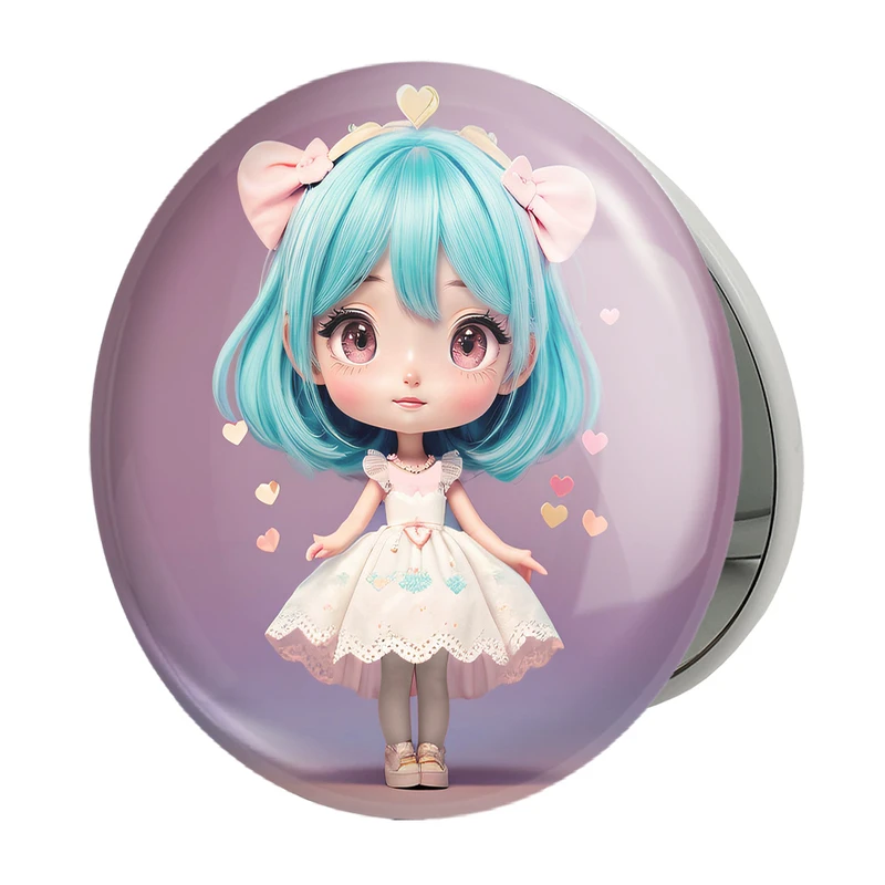 آینه جیبی خندالو طرح دخترانه (Girlish) مدل تاشو کد 36858