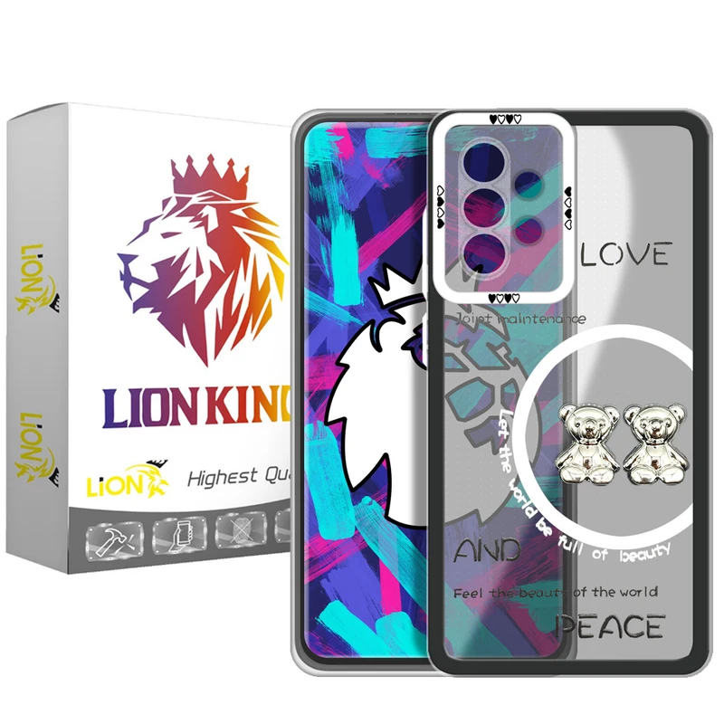 کاور لاین کینگ مدل دو خرسLOVE مناسب برای گوشی موبایل سامسونگ Galaxy A13 4G