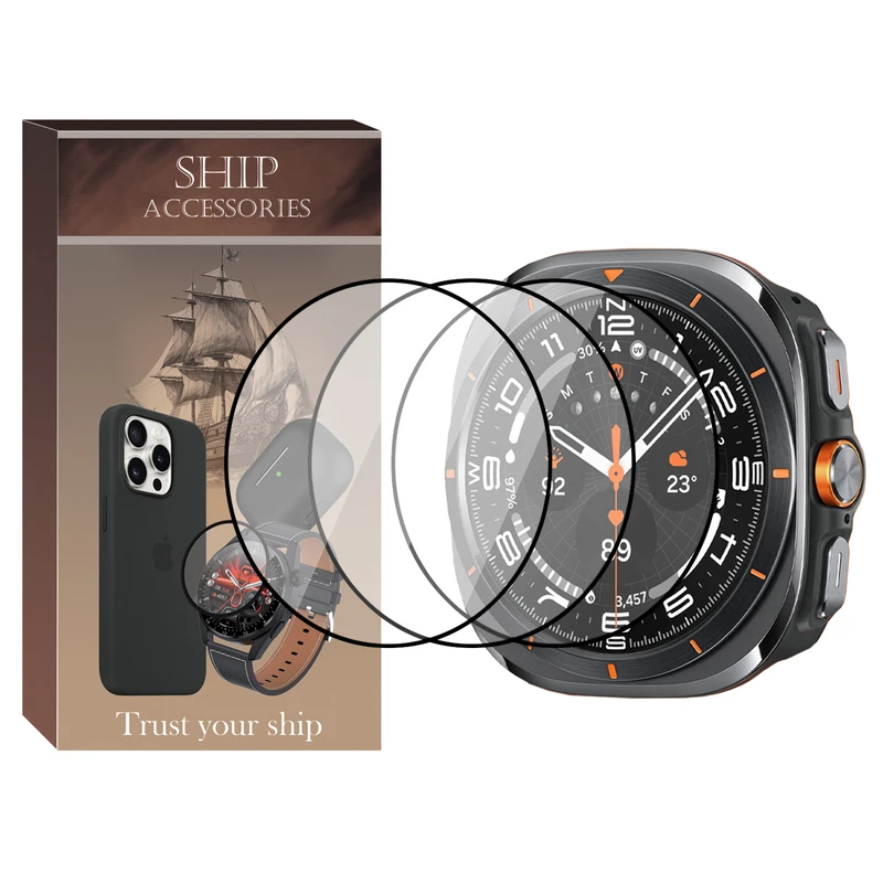 محافظ صفحه نمایش شیپ مدل Pmma-SH مناسب برای ساعت هوشمند سامسونگ Galaxy Watch 7 Ultra 47mm بسته سه عددی