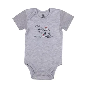 بادی آستین کوتاه نوزادی آشور مدل MO