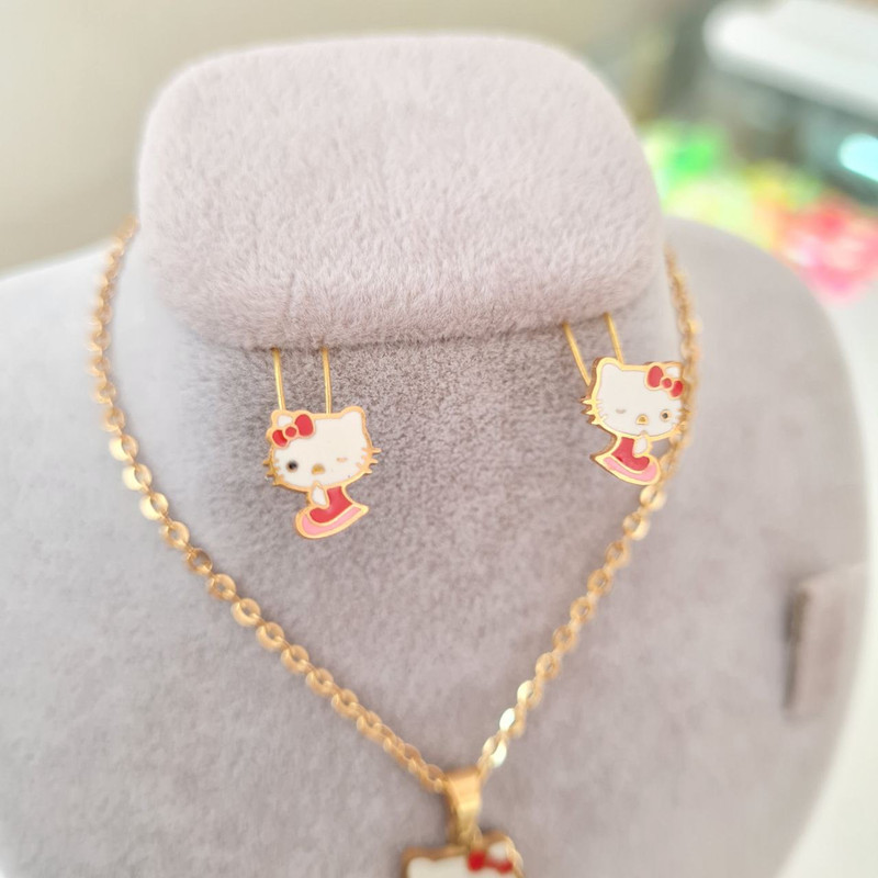 نیم ست دخترانه مدل گربه