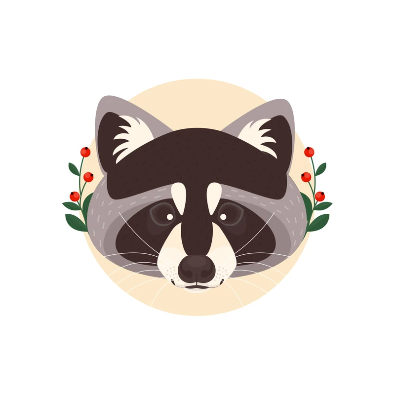 استیکر دیواری کودک پویا مارکت مدل راکون کد 2476