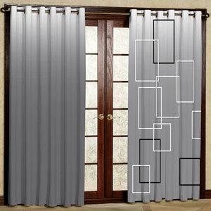 پرده مدل مخمل پانچی طرح قاب کد 4266aT2 سایز 200x140 سانتی متر