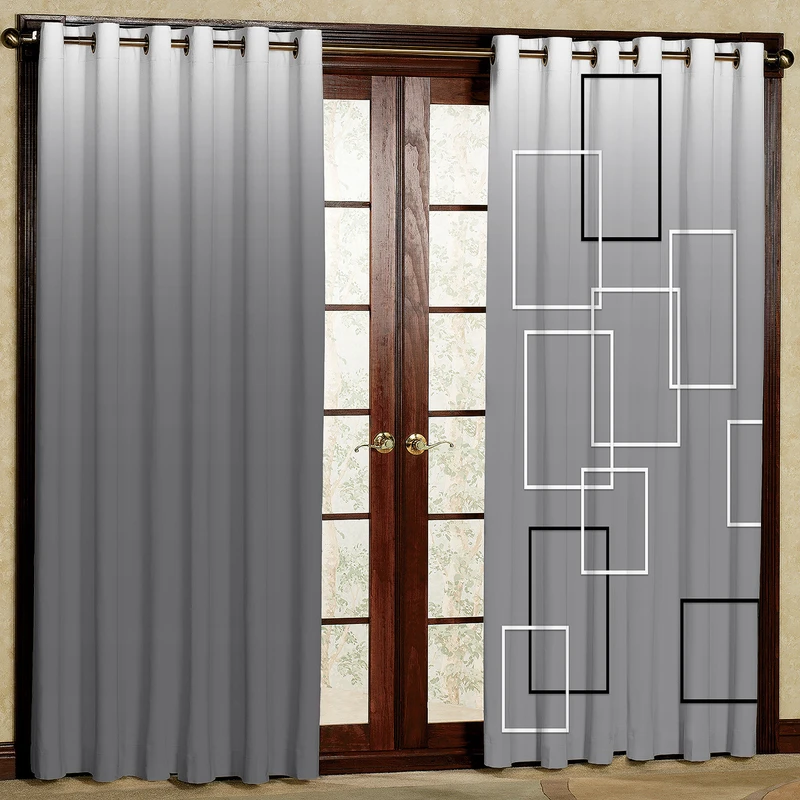 پرده مدل مخمل پانچی طرح قاب کد 4266aT2 سایز 200x140 سانتی متر