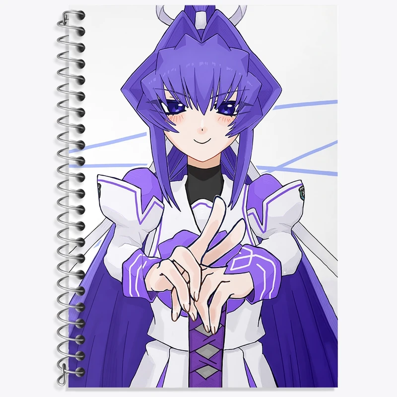 دفتر زبان 50 برگ خندالو مدل دو خط طرح بازی Muv Luv کد 35301