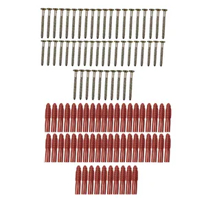 پیچ و رول پلاک مدل MTSN-Wood-Screws-6cm مجموعه 100 عددی