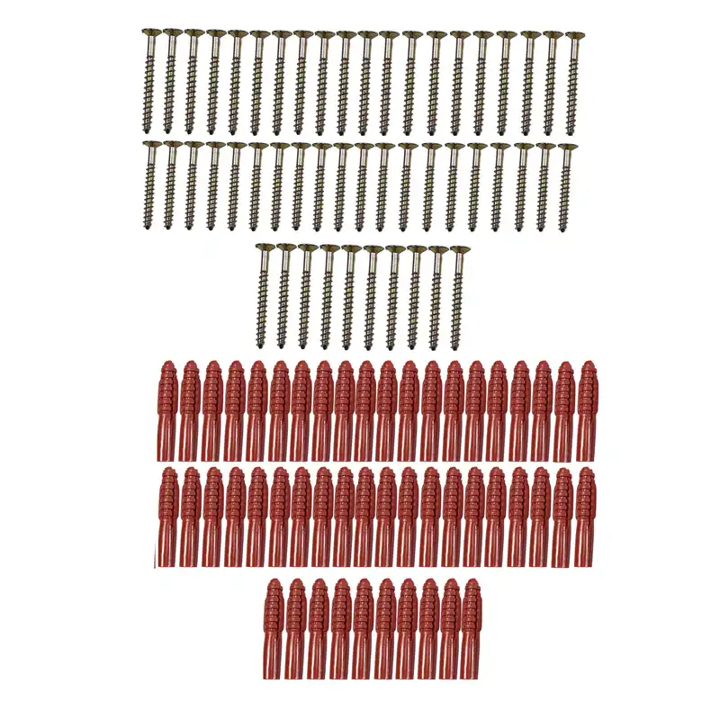 پیچ و رول پلاک مدل MTSN-Wood-Screws-6cm مجموعه 100 عددی