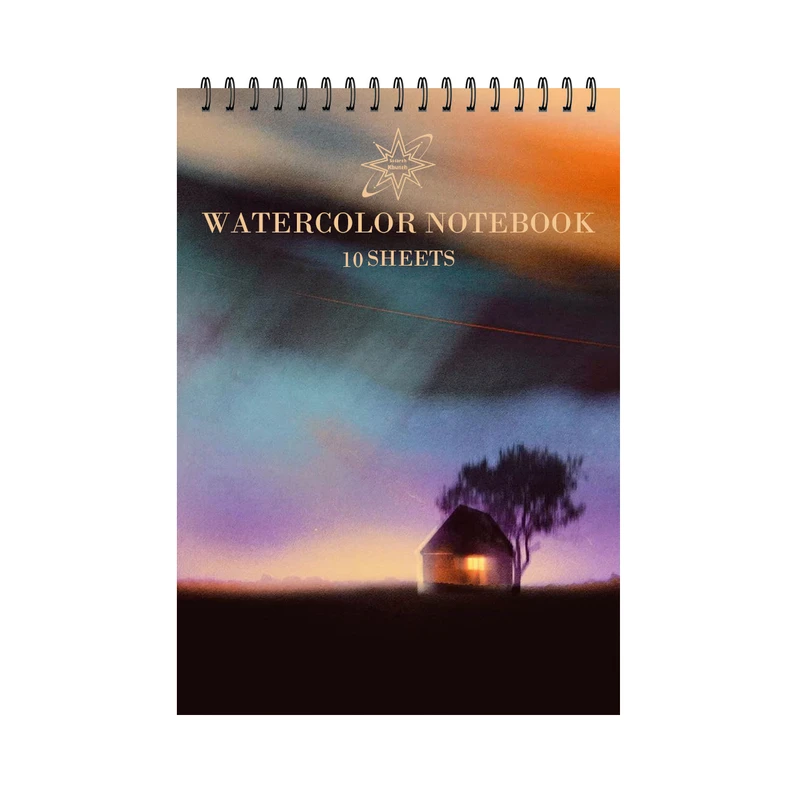 دفتر آبرنگ 10 برگ ستاره خونه مدل خونه کد a5