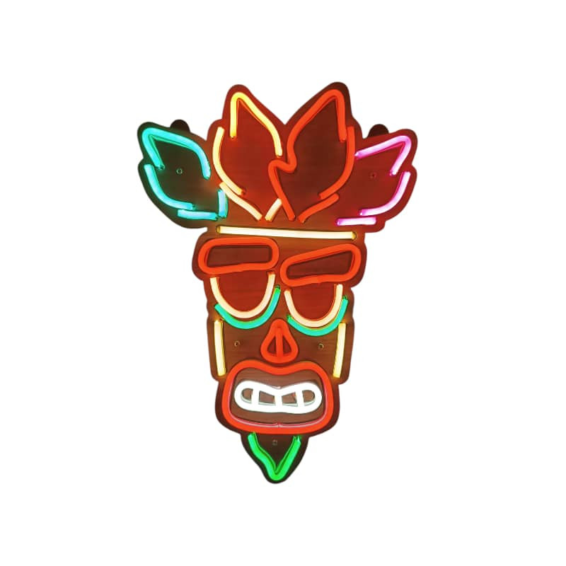 تابلو نئون مدل بوربودا طرح Aku Aku بازی کرش باندیکوت