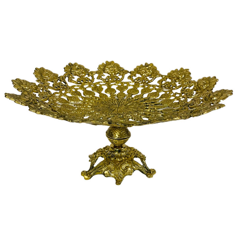 میوه خوری برنجی طرح گل