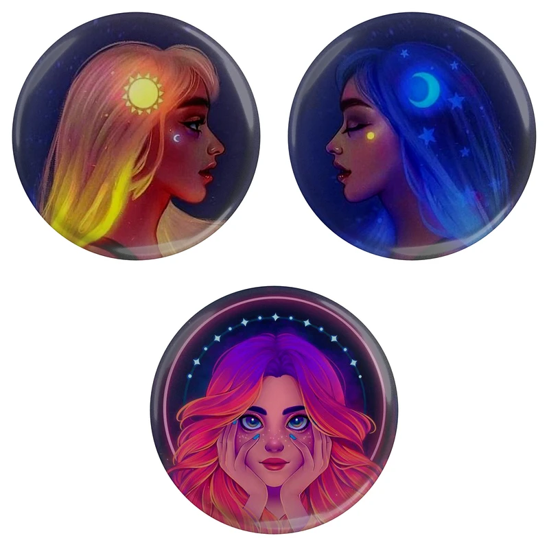 پیکسل مدل S3-25 طرح دختر کارتونی مجموعه 3 عددی