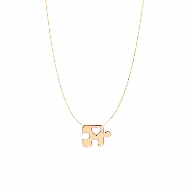 گردنبند طلا 18 عیار زنانه مدل پازل