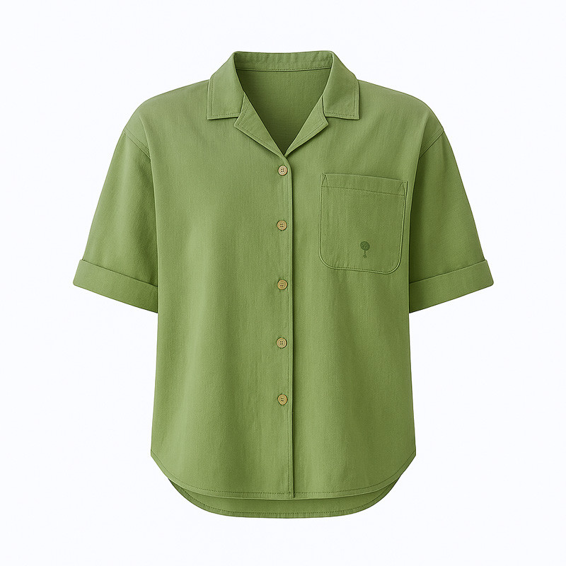 شومیز آستین بلند یقه برگردان زنانه مدل ساده کد IP51.4