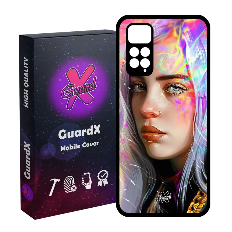 کاور گارد ایکس طرح Billie Eilish مدل Glass10141 مناسب برای گوشی موبایل شیائومی Redmi Note 11S/ Note 11 4G