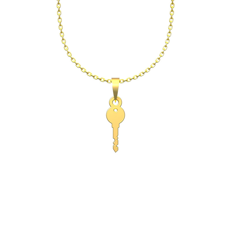 گردنبند طلا 18 عیار زنانه مدوپد مدل کلید کد F3-1-1106