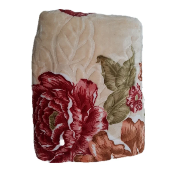پتوی گلبافت طرح دار کد 130/16 دونفره سایز 220x240 سانتی متر