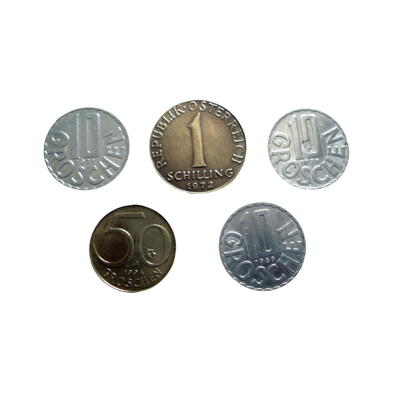 دکوری مدل سکه اطریش مجموعه 5 عددی