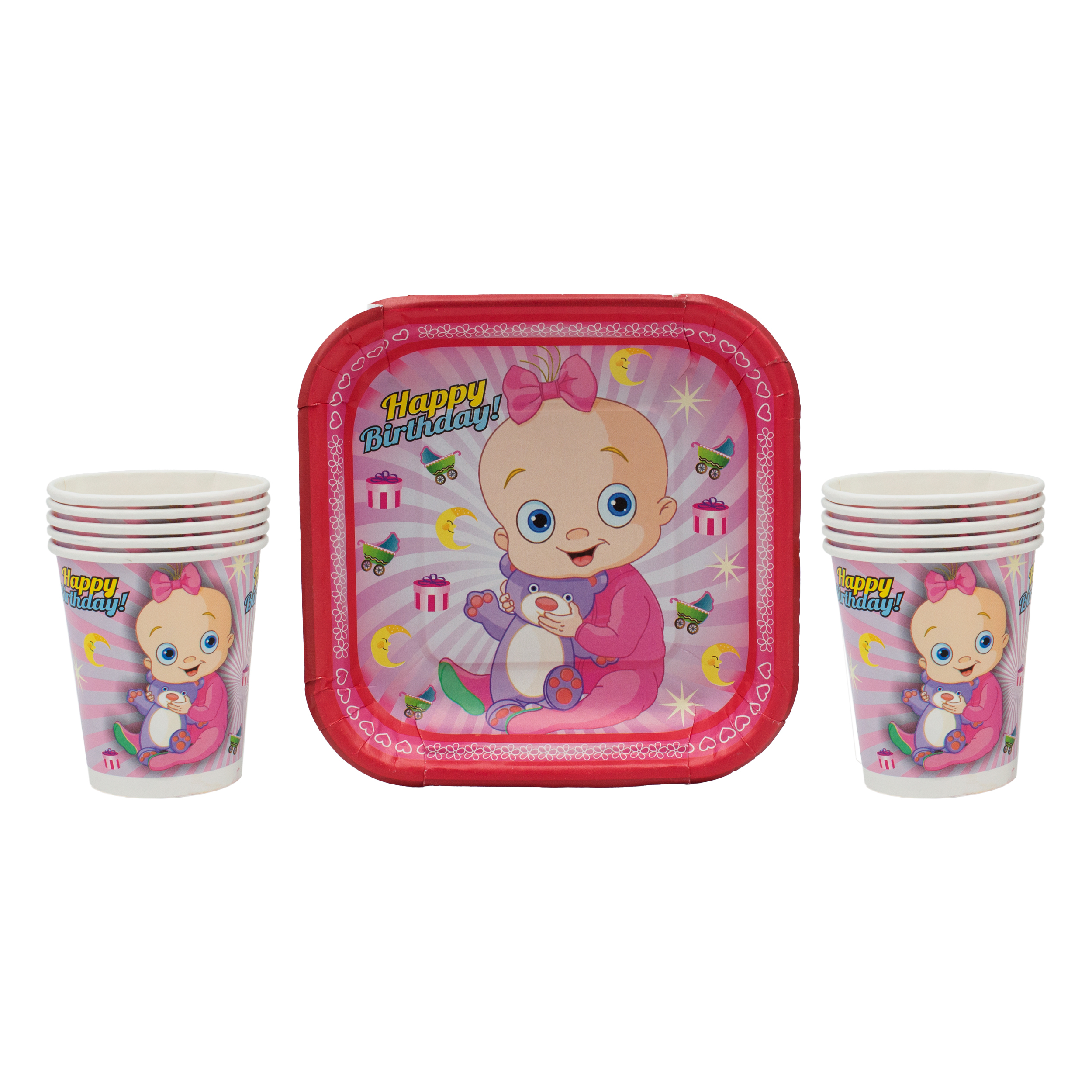 پیش دستی و لیوان یکبار مصرف مدل A05 مجموعه 20 عددی