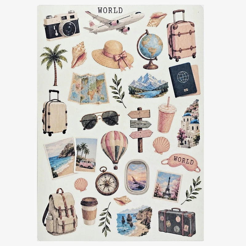 برچسب طرح برش خورده بولت ژورنال مدل World A5