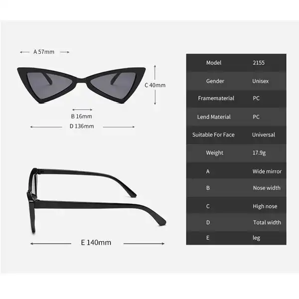 عینک آفتابی زنانه مدل SE16