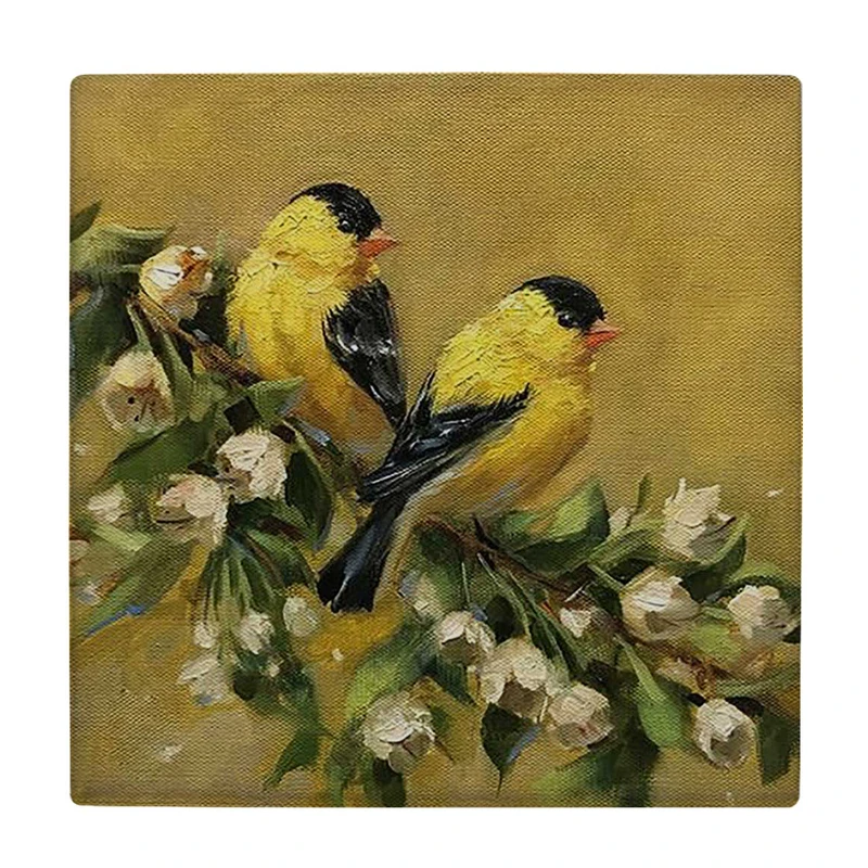  زیر لیوانی  طرح نقاشی دو قناری کد    5849916_4320