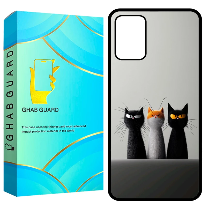 کاور قاب گارد طرح گربه مدل GCHPA324 مناسب برای گوشی موبایل سامسونگ Galaxy A32 4G