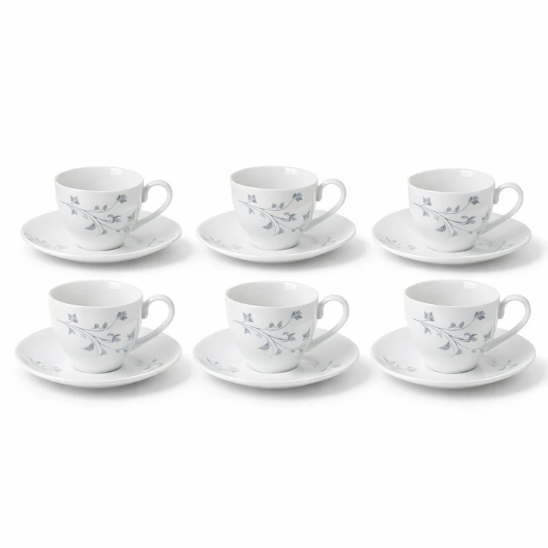 فنجان و نعلبکی چینی 12 پارچه مدل KP04501