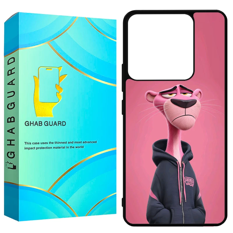 کاور قاب گارد طرح پلنگ صورتی مدل GN14 مناسب برای گوشی موبایل شیائومی Redmi Note 14 5G