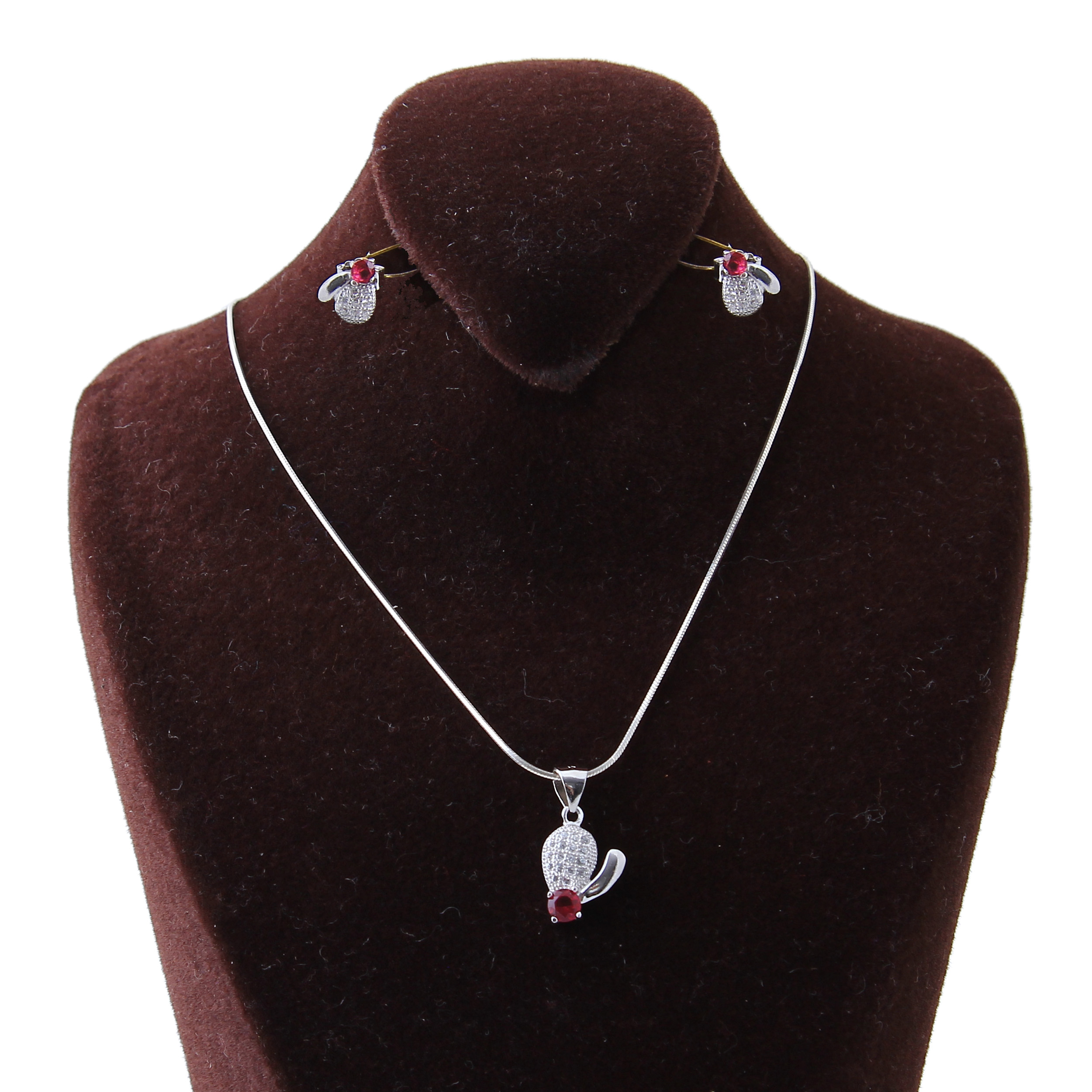 نیم ست نقره زنانه بازرگانی میلادی مدل مینیمال کد NTR_292