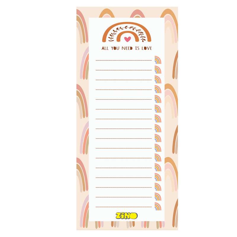 کاغذ یادداشت زینو طرح رنگین کمان مدل تودولیست بسته 30 عددی 
