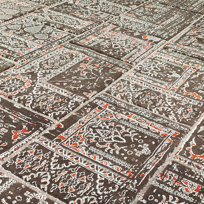 فرش دستبافت 6 متری مدل تکه دوزی لوکس