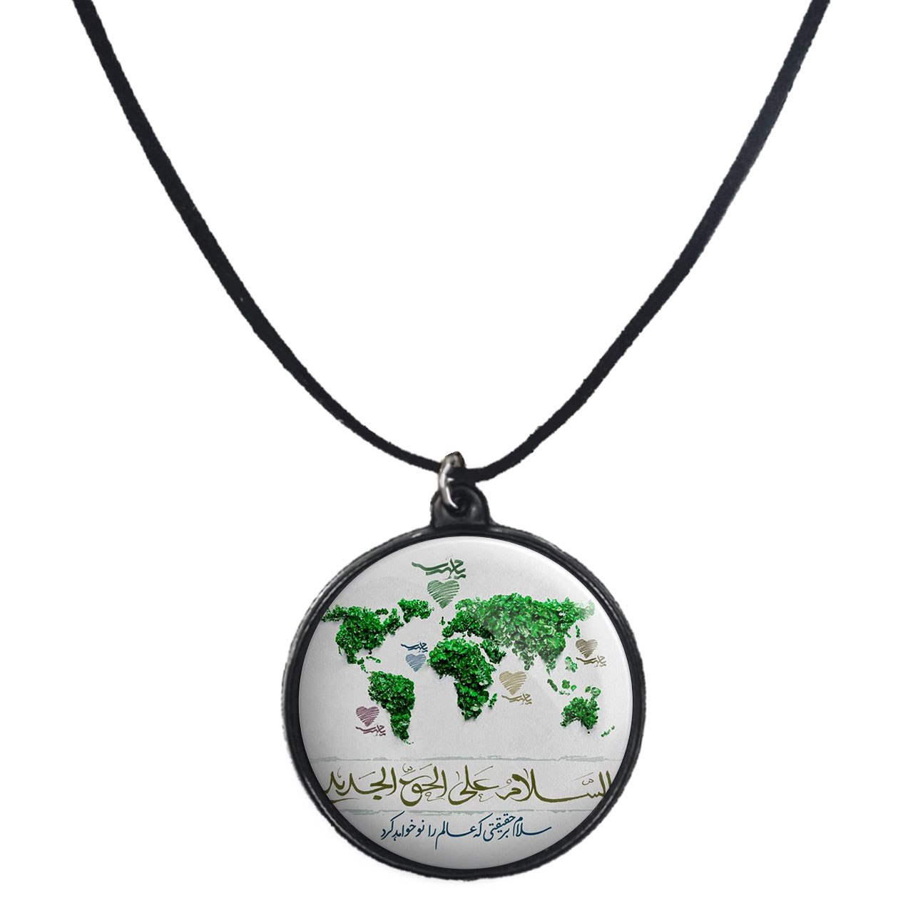 گردنبند پرمانه طرح امام زمان کد pmb.24206 مدل دو طرفه