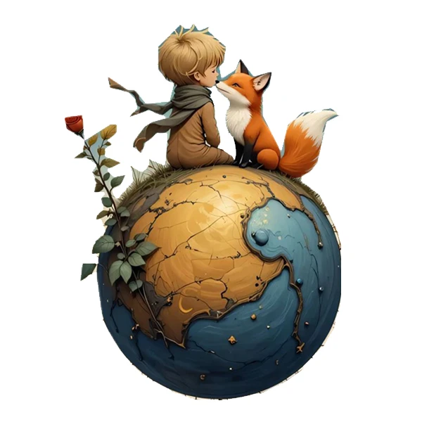 استیکر پارچه و لباس پاد آفرین طرح شازده کوچولو کد 374