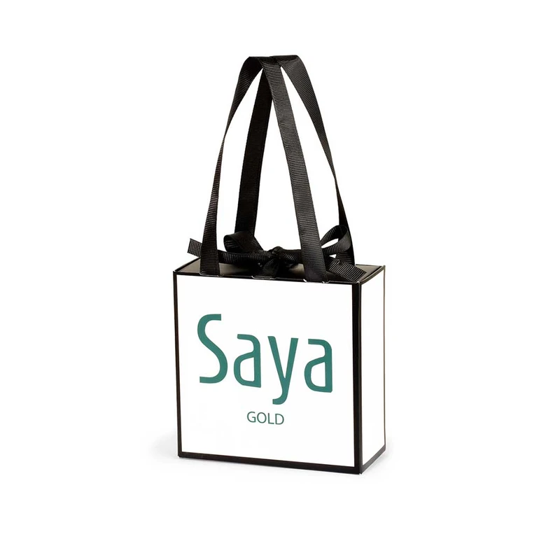 عکس شماره 2 : گوشواره میخی طلا کم اجرت 18 عیار زنانه سایا گلد مدل قطره دو لونا we1412