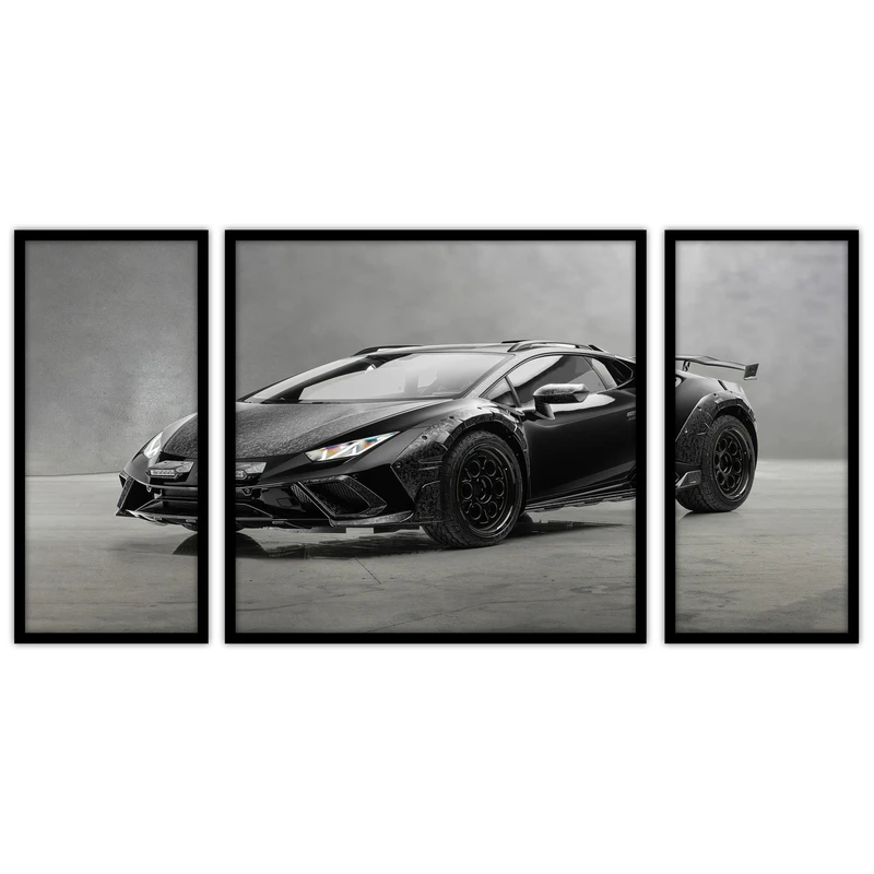 تابلو بکلیت طرح ماشین مدرن و لوکس مدل B-bu3288 مجموعه 3 عددی