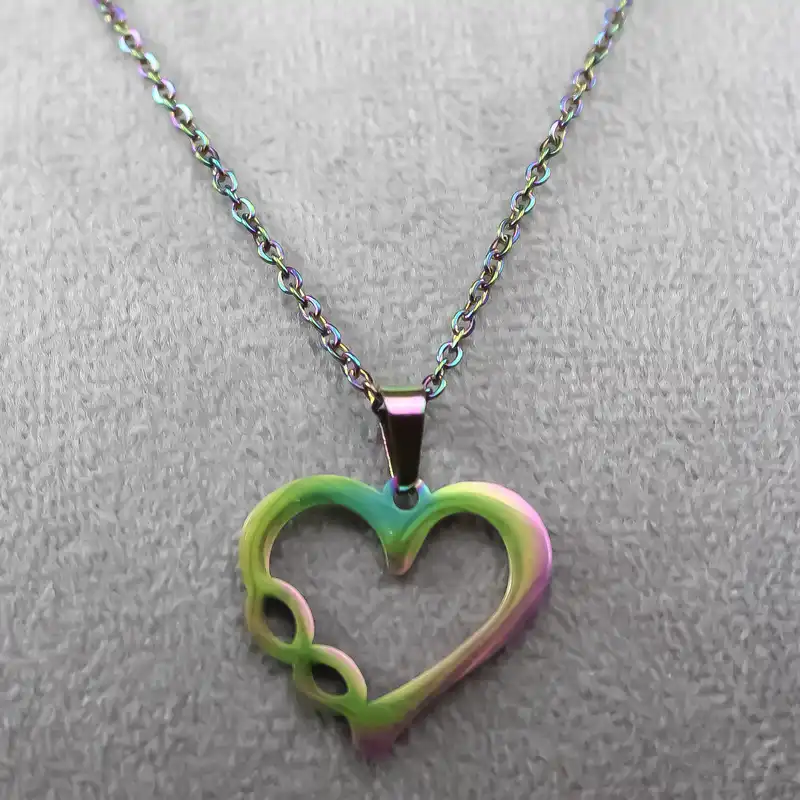 نیم ست زنانه طرح هلوگرامی مدل قلب بی نهایت