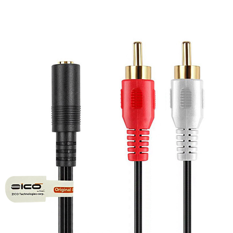 کابل تبدیل جک 3.5 میلی متری به RCA زیکو مدل FRWX طول 0.3 متر 