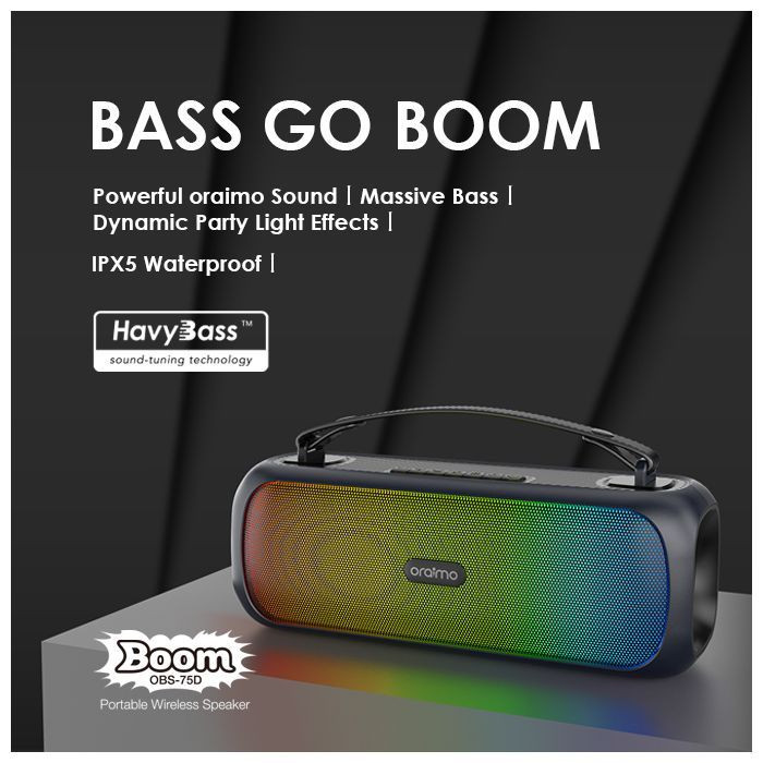 اسپیکر بلوتوثی قابل حمل اُرایمو مدل !BOOM