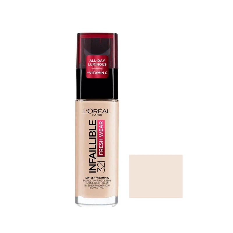 کرم پودر مایع Spf 25 لورآل مدل Infaillible 32H شماره 15 مناسب برای انواع پوست حجم 30 میلی‌ لیتر