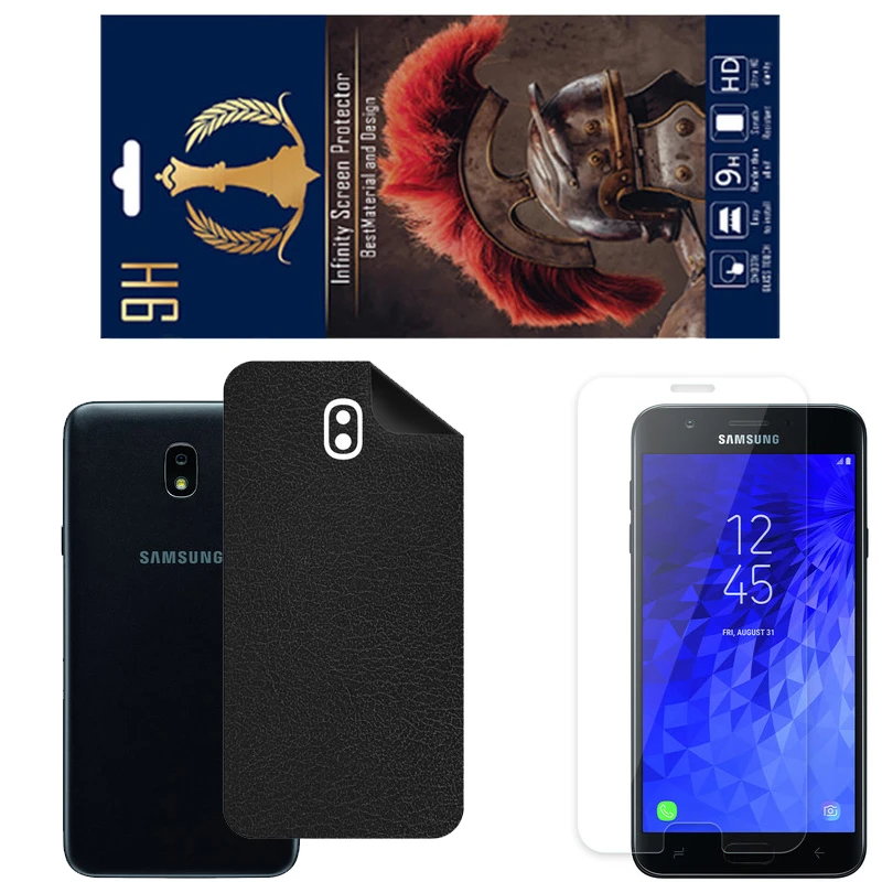 برچسب پوششی اینفینیتی مدل CH مناسب برای گوشی موبایل سامسونگ Galaxy J7 2018 به همراه محافظ صفحه نمایش