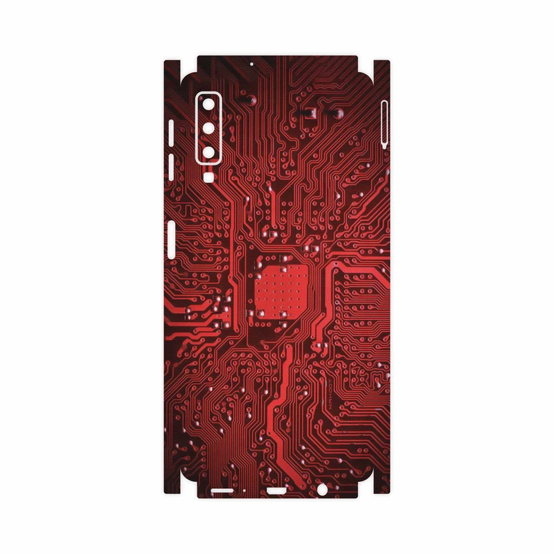 برچسب پوششی ماهوت مدل Red Printed Circuit Board-FullSkin مناسب برای گوشی موبایل سامسونگ Galaxy A7 2018
