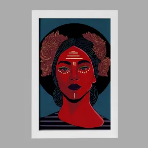 تابلو خندالو مدل دختر سرخپوستی کد F4772