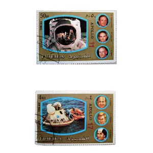 تمبر یادگاری سری فضایی مدل APOLLO11N بسته 2 عددی