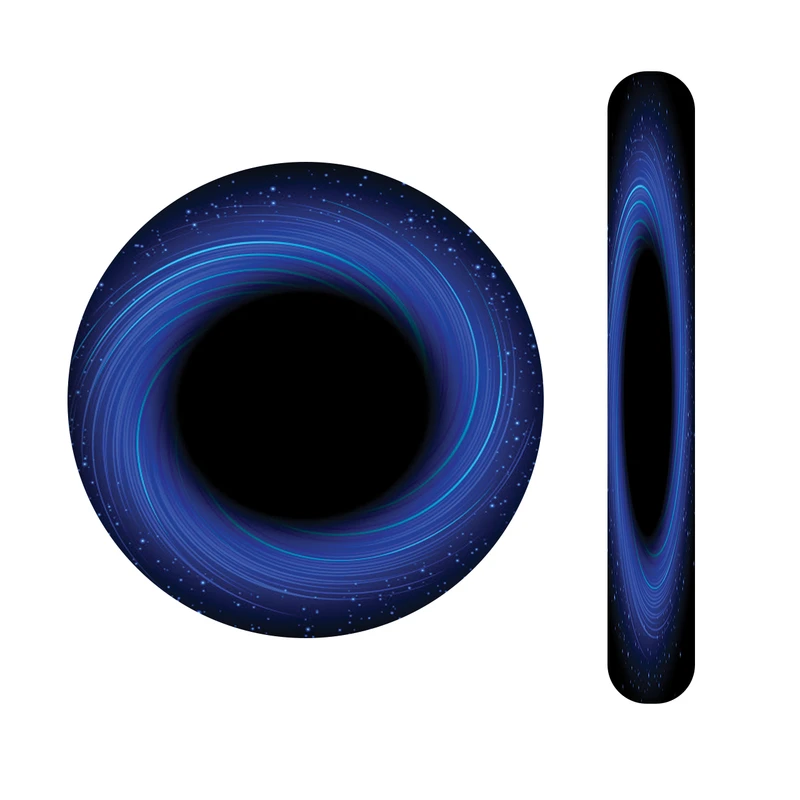 آینه آرایشی جیبی مدل کهکشانی کد 555  به همراه سوهان ناخن