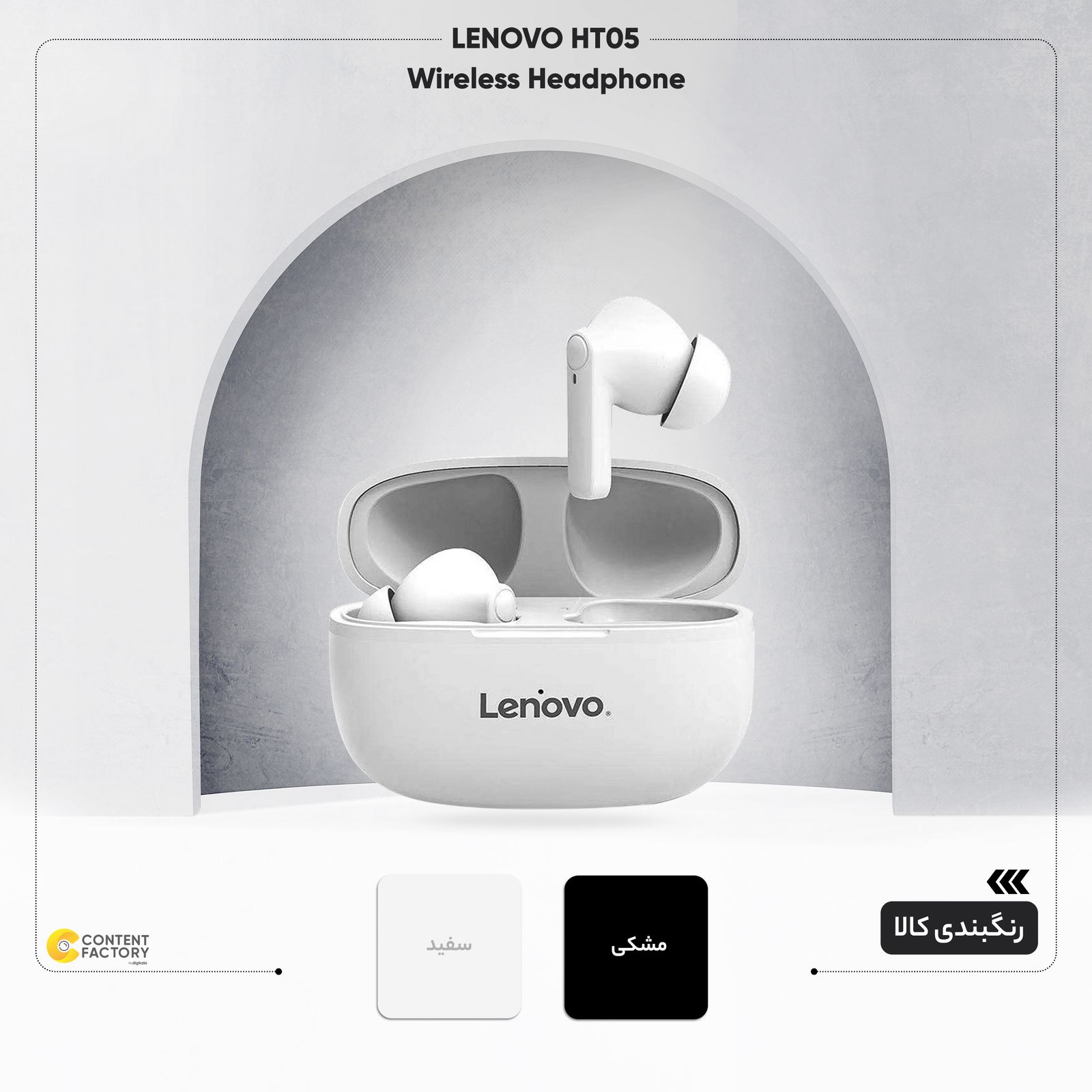 Lenovo HT05 - Auriculares inalámbricos, IPX5, batería de larga duración, 2  micrófonos para trabajo, oficina, oficina en casa, color blanco :  : Informática