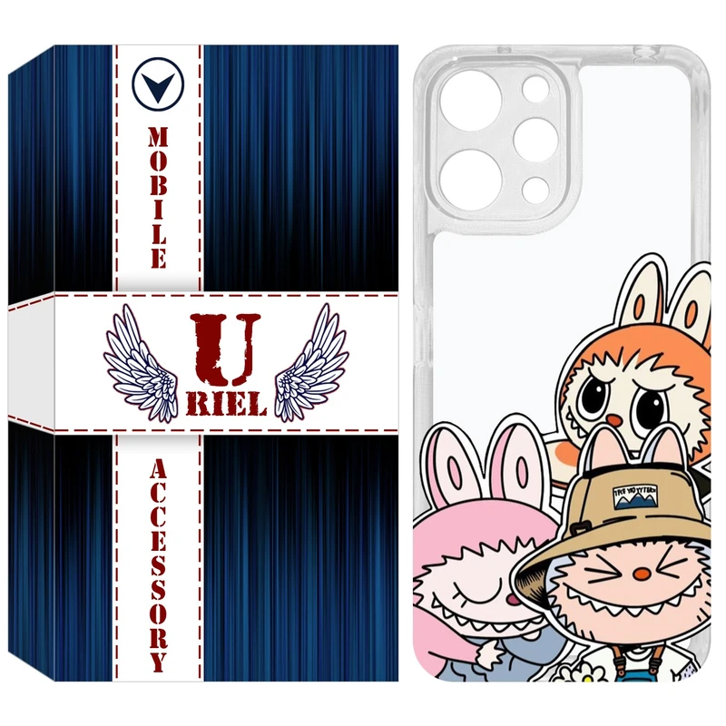 کاور یوریل مدل Clear کد 145 طرح لبوبو مناسب برای گوشی موبایل شیائومی Redmi 12 4G / 12 5G