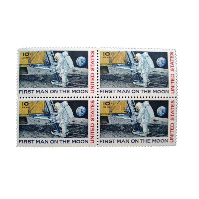 تمبر یادگاری مدل سفر به ماه کد DS2428 مجموعه 4 عددی
