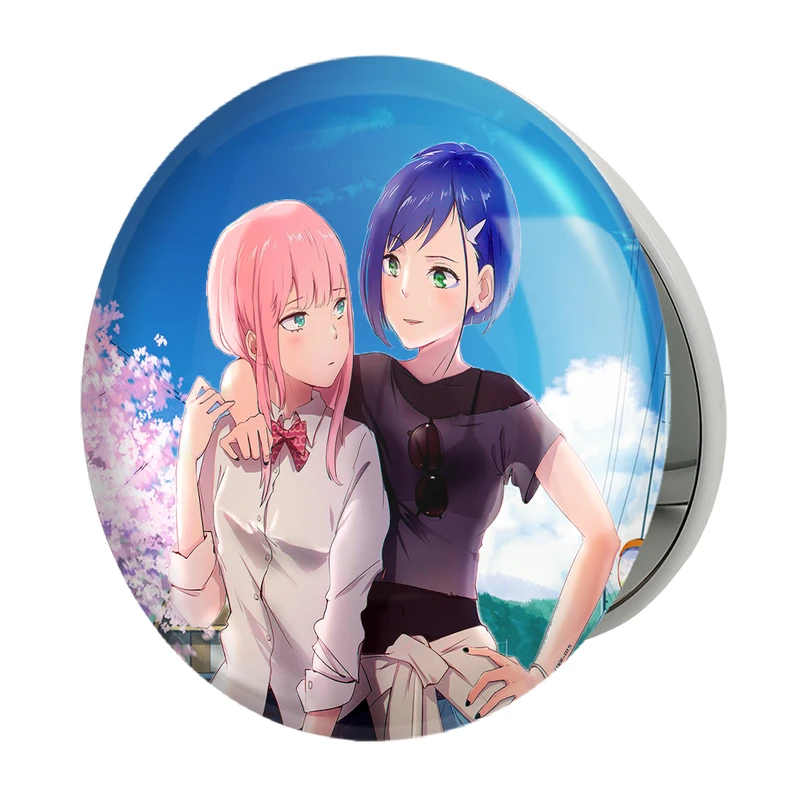 آینه جیبی خندالو طرح زیروتو و ایچیگو انیمه دارلینگ در فرنکسمدل تاشو کد 12012 