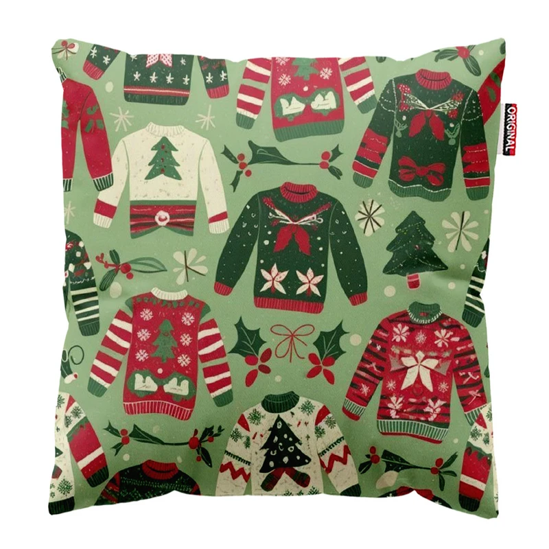 کوسن پاد آفرین طرح کریسمس کد 2639 سایز 30*30 سانتی متر